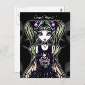Sadie's "Kom naar huis! "Gothic Fairy Briefkaart (Voorkant / Achterkant)