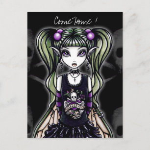 Sadie's "Kom naar huis! "Gothic Fairy Briefkaart