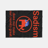 Sadisme maakt ons land niet groot. 1 fleece deken (Voorkant (Horizontaal))