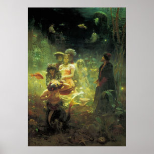 Sadko in het onderwaterKoninkrijk door Ilya Repin Poster