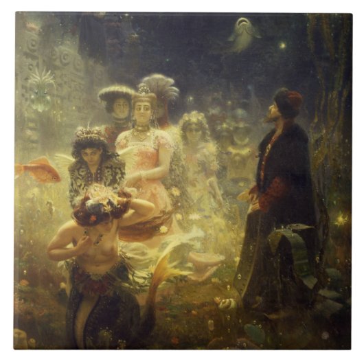 Sadko in het onderwaterKoninkrijk Ilya Repin Merma Tegeltje (Voorkant)