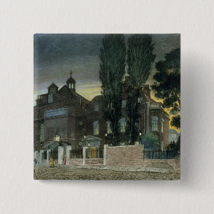 Sadler's Wells, 1826 (gekleurd) Vierkante Button 5,1 Cm