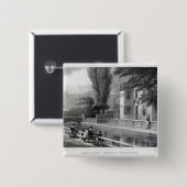 Sadler's Wells Theater, gegraveerd door J. Garner Vierkante Button 5,1 Cm (Voorkant /achterkant)