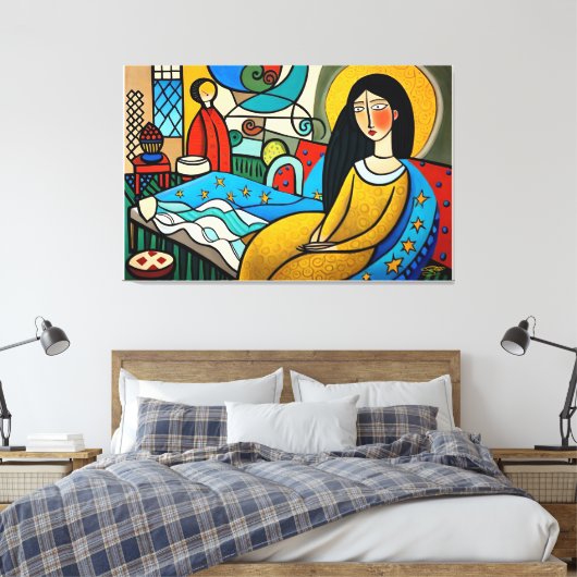 Sadness devours the soul canvas afdruk