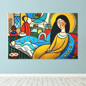 Sadness devours the soul canvas afdruk