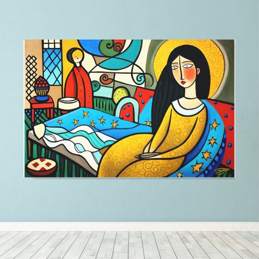 Sadness devours the soul canvas afdruk (Insitu (Houten vloer))