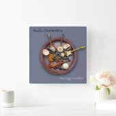 Sado-Domestics Two-Egg Scrambler Wall Clock Vierkante Klok (Huis)