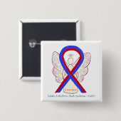 SADS Awareness Ribbon Angel Custom Button Pins (Voorkant /achterkant)