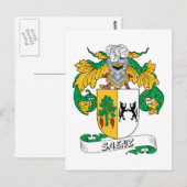 Saenz Family Crest Briefkaart (Voorkant / Achterkant)