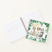 Safari 1e Verjaardag Gastenboek Spiral Notitieboek (Binnen)