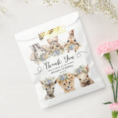 Safari 1e Verjaardag Junle Animals Boy Bedankt Bedankzakje (Gezegeld)