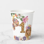 Safari 1e verjaardag van de eerste wilde baby papieren bekers (Achterkant)