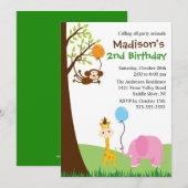 Safari 1e verjaardag van de veeteeltpartij kaart (Voorkant / Achterkant)