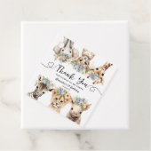 Safari 1e verjaardagsfeest Oerwoud Animals Boy Bedankjes Labels (In situ)