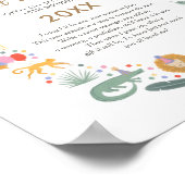 Safari 1e Verjaardagsfeest Tijd Capsule teken Poster (Hoek)