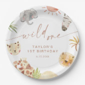 SAFARI 1e verjaardagsfeestje Papieren Bordje (Voorkant)