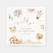 SAFARI 1e verjaardagsfeestje Servet (Voorkant)