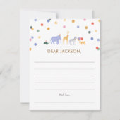 Safari 1e Verjaardagsfeesttijd Capsule Notitiekaartje (Voorkant)