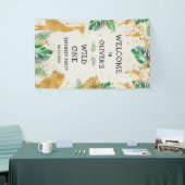 Safari 1st Birthday Green Ecru Welkom Spandoek (Beurs)