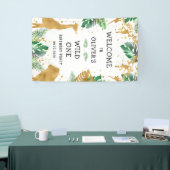 Safari 1st Birthday Green Gold Welkom Spandoek (Beurs)
