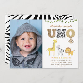 Safari 1st Birthday Party in het Spaans, Primer Añ Kaart