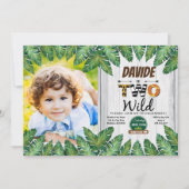 Safari 2e verjaardagsfeest foto uitnodiging (Voorkant)