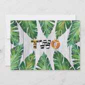 Safari 2e verjaardagsfeest foto uitnodiging (Achterkant)