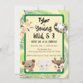 Safari 3e Verjaardag Feest Uitnodiging (Voorkant)