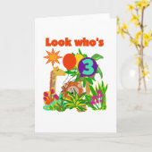 Safari 3e verjaardag Tshirts en geschenken Kaart (Gele Bloem)