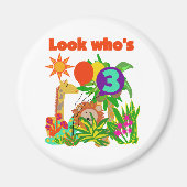 Safari 3e verjaardag Tshirts en geschenken Magneet (Voorkant)