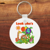 Safari 4e verjaardag Tshirts en geschenken Sleutelhanger (Voorkant)