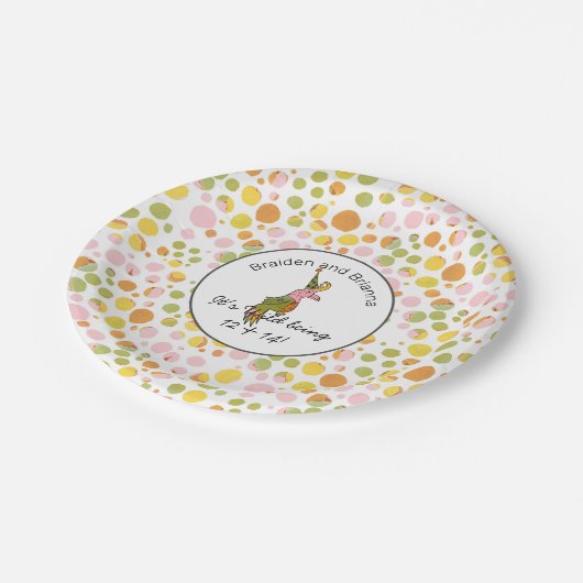 Safari Abstracte Giraffe print Tween verjaardagsfe Papieren Bordje (Gekanteld)