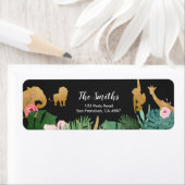 Safari Adresetiketten Wilde 1 Dieren Oerwoud diere Etiket (Insitu)