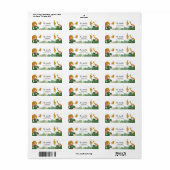 Safari Adresetiketten Wilde 1 Dieren Oerwoud diere Etiket (Full Sheet)