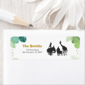 Safari Adresetiketten Wilde 1 Dieren Oerwoud diere Etiket (Insitu)