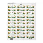 Safari Adresetiketten Wilde 1 Dieren Oerwoud diere Etiket (Full Sheet)