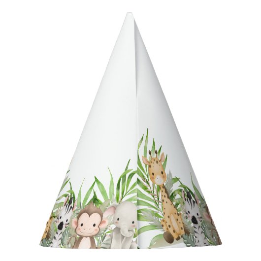 Safari Adventure 1e verjaardag Feesthoedjes (Achterkant)