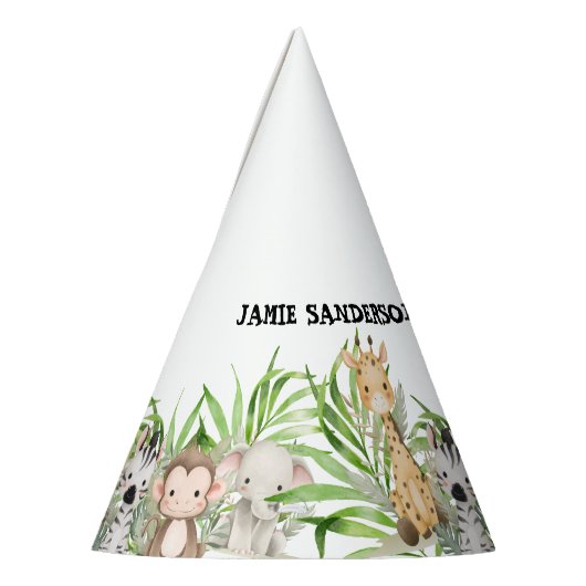 Safari Adventure 1e verjaardag Feesthoedjes (Links)