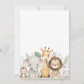 Safari Adventure 1e verjaardag uitnodiging (Achterkant)