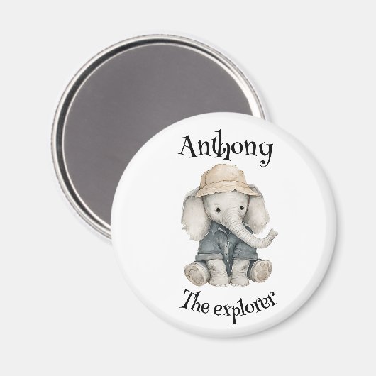 Safari Adventure Babies | Cute Watercolour Animals Magneet (Voorkant / Achterkant)