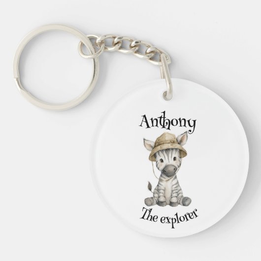 Safari Adventure Babies | Cute Watercolour Animals Sleutelhanger (Voorkant)