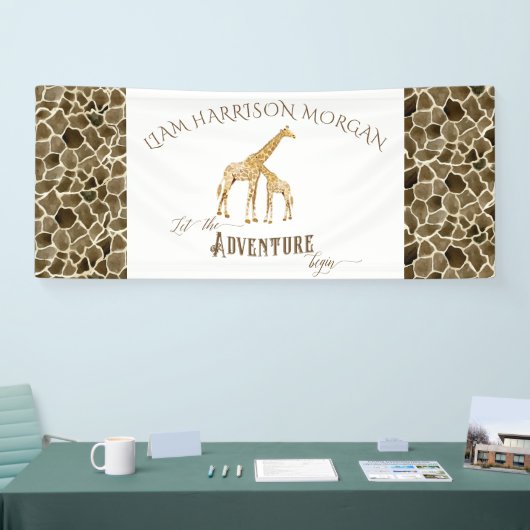 Safari Adventure Baby Boy Shower Room Name Banner (Beurs)