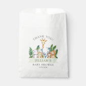 Safari Adventure Baby shower Bedankzakje (Voorkant)