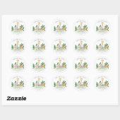 Safari Adventure Baby shower Dank u Ronde Sticker (Vel)