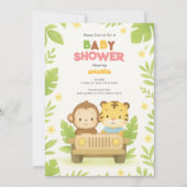 Safari Adventure Baby shower Kaart (Voorkant)