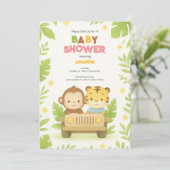 Safari Adventure Baby shower Kaart (Staand voorkant)