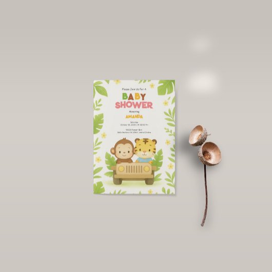 Safari Adventure Baby shower Kaart