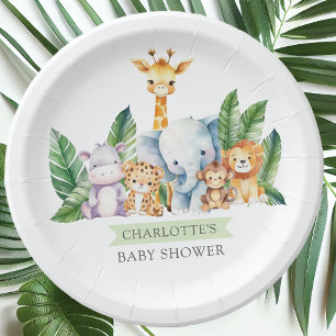 Safari Adventure Baby shower Papieren Bordje