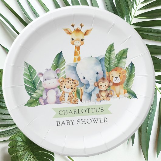 Safari Adventure Baby shower Papieren Bordje