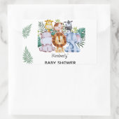 Safari Adventure Baby Shower Rechthoekige Sticker (Tas)